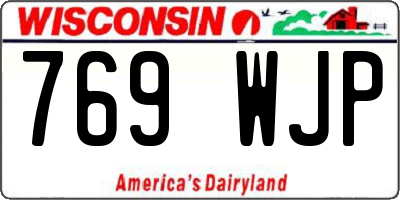 WI license plate 769WJP
