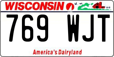 WI license plate 769WJT