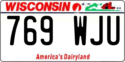 WI license plate 769WJU