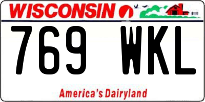 WI license plate 769WKL