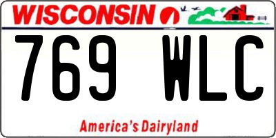 WI license plate 769WLC