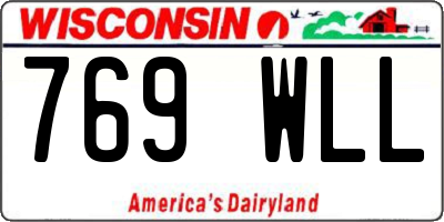 WI license plate 769WLL