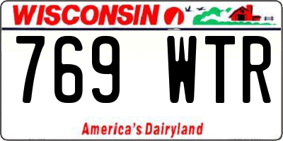 WI license plate 769WTR