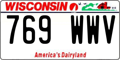 WI license plate 769WWV
