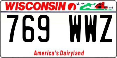 WI license plate 769WWZ