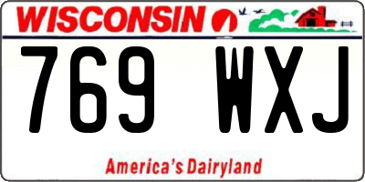 WI license plate 769WXJ