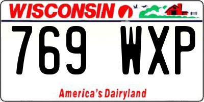 WI license plate 769WXP