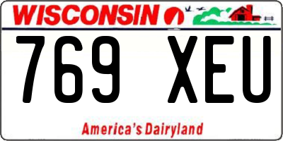 WI license plate 769XEU