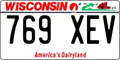 WI license plate 769XEV