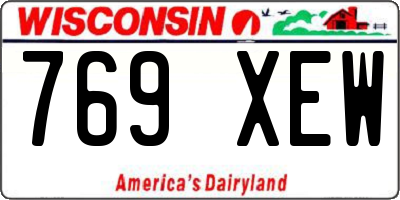 WI license plate 769XEW