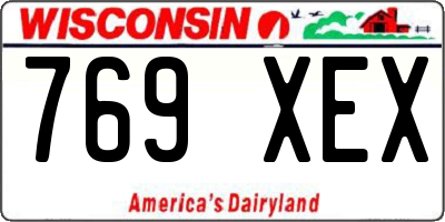 WI license plate 769XEX