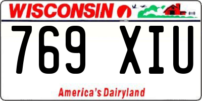 WI license plate 769XIU