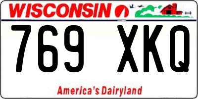 WI license plate 769XKQ