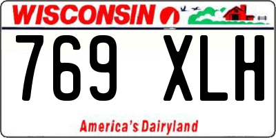 WI license plate 769XLH