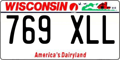 WI license plate 769XLL