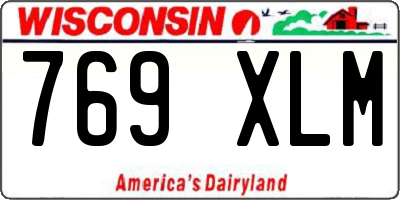 WI license plate 769XLM