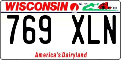WI license plate 769XLN