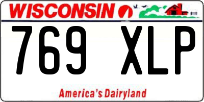 WI license plate 769XLP