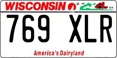 WI license plate 769XLR