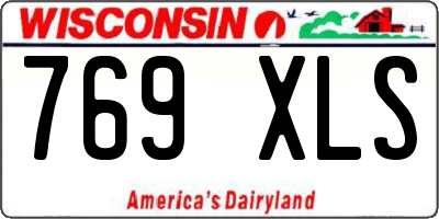 WI license plate 769XLS