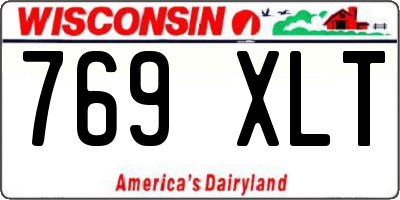WI license plate 769XLT