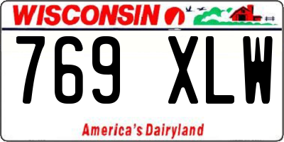 WI license plate 769XLW