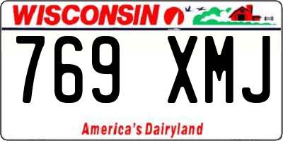 WI license plate 769XMJ