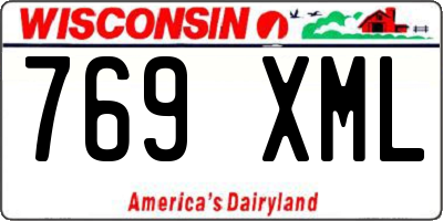 WI license plate 769XML