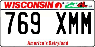 WI license plate 769XMM