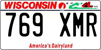 WI license plate 769XMR