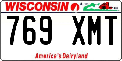 WI license plate 769XMT