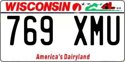 WI license plate 769XMU