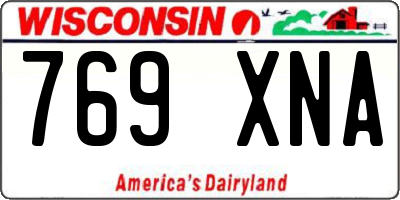 WI license plate 769XNA
