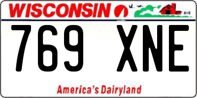 WI license plate 769XNE