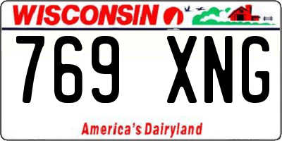 WI license plate 769XNG
