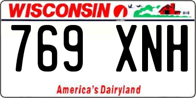 WI license plate 769XNH