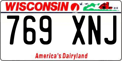 WI license plate 769XNJ