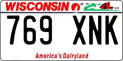 WI license plate 769XNK