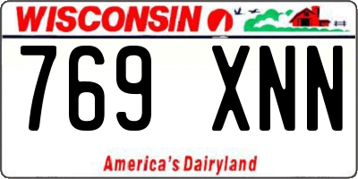 WI license plate 769XNN