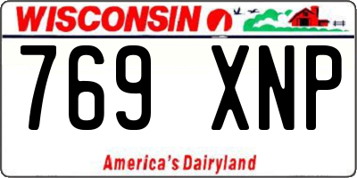 WI license plate 769XNP