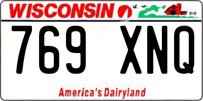 WI license plate 769XNQ
