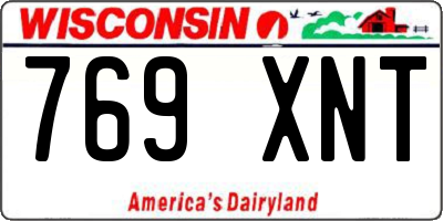 WI license plate 769XNT