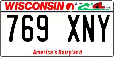 WI license plate 769XNY