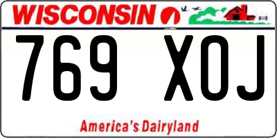 WI license plate 769XOJ