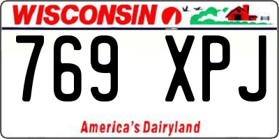WI license plate 769XPJ