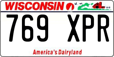 WI license plate 769XPR