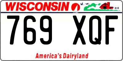 WI license plate 769XQF