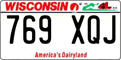 WI license plate 769XQJ