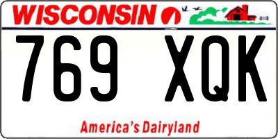 WI license plate 769XQK