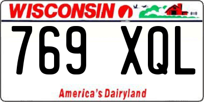 WI license plate 769XQL